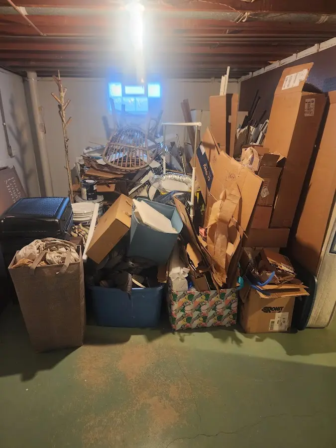 Roll-off dumpster container at job site for Cleanout Dumpster Rental in Monroe